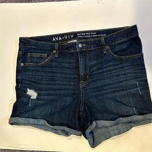 Distressed Denim Shorts